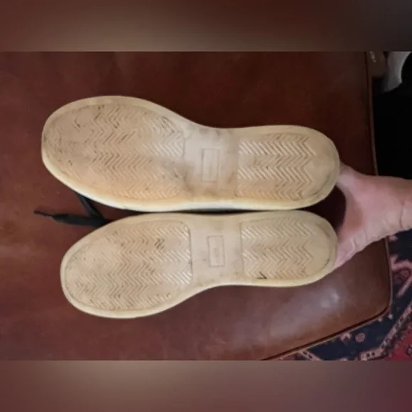 Valentino Black Leather Sneakers 10 - Picture 10 of 12